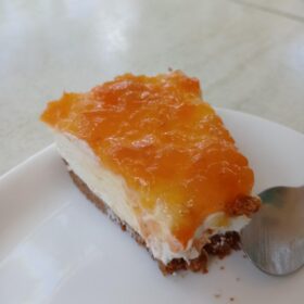 cheesecake  abricot maison